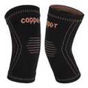 JIQUD Arm compression Sleeve (1 Pair),Copper Elbow Compression Sleeve,Elbow Brace for Tennis Elbow Tendonitis,Full Arm Sleeve for Men & Women,Sports Support & Recovery (Black,M)