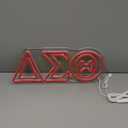 Tiabuy Delta Sigma Theta Neon Signs - Greek Paraphernalia for Women, 5V Power Neon Lights with Dimming for Sorority Party Decor, Graduation Gift 17*12inch