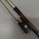 AMZZ Professional 1/2 Violin Bow Brazilwood, Ebony Frog, White Horsehair, Handmade & Balanced for Students & Advanced Players