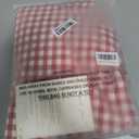 Red Gingham Tablecloth, 100% Washed Cotton, Classic Vintage Decorative Table Cover, Buffalo Plaid Checkered Ruffled Table Cloth for Kitchen Dining Room Party (Rectangle, 70 x 52 in)