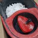 O-Cedar EasyWring Microfiber Spin Mop & Bucket Floor Cleaning System + 2 Extra Refills, Red/Gray