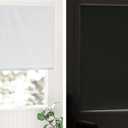 LazBlinds 100% Blackout Roller Shades, No Tools No Drill Cordless Blinds for Windows, Thermal Insulated UV Protection Privacy Window Shades for Bedroom (48''W x 72''H, White)