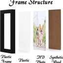 16x24 Picture Frame Set of 2, Black Photo Frames High Transparent Wall Gallery Desktop Horizontal Vertical for Canvas Collage Photo Poster Certificate 16 x 24 inches