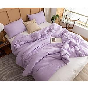 ROSGONIA Full Size Comforter Sets for Girls Boys Teens Lavender, 3pcs (1 Boho Comforter & 2 Pillowcases) Lightweight Kids Comforter Sets Blanket