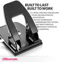 Standard 2 Hole Paper Punch, 30 Sheets Capacity, Black (90079)