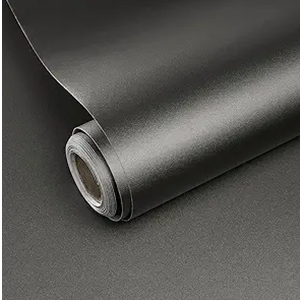 Yunaeon Thick Metallic Dark Gray Peel and Stick Wallpaper 15.7"x 118.1" Matte Fridge Contact Paper for Countertops Vinyl Self Adhesive Removable Modern Wall Paper for Kitchen