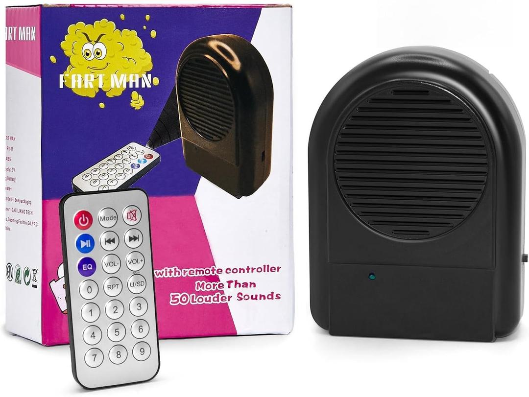 TAABHBURemote Control Fart Prank Machine with Hidden Speaker 50 Realistic Loud Fart Sounds, Wireless Gag Toy for Adult Pranks at Home, Office & Parties