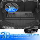 Durango Cargo Liner - Trunk Mat for Dodge Durango 6 & 7 Seats 2016-2025 2026, All Weather Cargo Mat for Durango Accessories, Heavy Duty Car Mats, Car Accessories