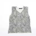 Women Sleeveless Leopard Print Crop Top Summer Business Casual Crew Neck Loose Fit Going Out Tank Top Streetwear, 2XL