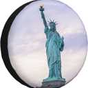 Spare Tire Cover Statue of Liberty Waterproof Dust-Proof Wheel Protector Universal 15 Inch Fit for Rv, Trailer, SUV, Camper, Truck
