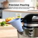 2 x Silicone Flour Funnel for KitchenAid Mixer, Foldable & Dishwasher Safe Baking Attachment, Mess-Free Pouring Chute for Flour, Sugar, Eggs - Fits All KitchenAid Tilt-Head Models