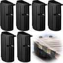 Dock Bumper Fender, Boat Dock Bumpers for Edge or Side, Marine Fender Guard, Vertical Protection, Durable Construction, Includes Mounting Hardware,6 Pack-Black