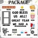 3 x Ceenna 80 Pcs 2026 Graduation End of Year Movie Night Bulletin Board Decoration Set Classroom Movie Star Paper Cutout Party Decor for Congrats Grad Kindergarten Office Chalkboard Home Wall Decor