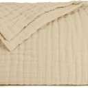Love's cabin 100% Cotton Muslin Blanket, 6 Layer Lightweight Breathable Gauze Throw Blanket 50 x 60 Inches, Soft All Season Blanket for Couch, Bed, Sofa, Khaki
