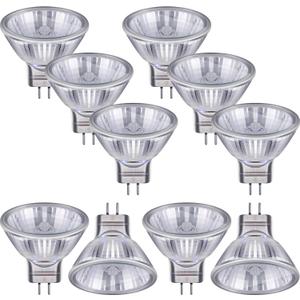 Mudder 10 Pieces Halogen Light Bulbs Mr11 12v FTD Halogen Spotlight Bulbs, Gu4 Bi-pin Base, Glass Cover, Warm White 2700k Dimmable Precision Reflector Fiber Optic Light(20.00)