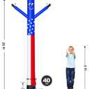 MOUNTO 20ft Air Inflatable Tube Guy Puppet Dancing Man with 1HP Blower Complete Set (US-Flag)