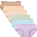 INNERSY Womens Underwear Cotton Hipster Panties Regular & Plus Size 6-Pack S