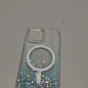 JETech Glitter Case for iPhone 15 6.1-Inch Compatible with MagSafe, Clear Cute Bling Sparkle for Women and Girls, Shiny Shockproof Magnetic Sparkly Phone Cover (Blue)