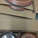 MALACASA Plates and Bowls Sets, 12 Pieces Modern Stoneware Dinnerware Set for 4 Kitchen Dinner Set Ceramic Dishware Dishes Set Microwave and Dishwasher Safe, Brown, Series TARA