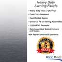 RecPro 20' RV Awning Fabric Replacement | Gray Fade Vinyl