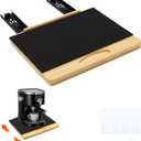 MinBoo Bamboo Appliance Slider,Sliding Tray for Coffee Maker, Kitchen Countertop Appliance Rolling Tray,Slides Easily from Under The Cabinet,Wide - Small (12" Wx10 D)