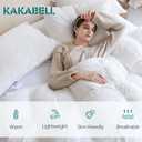 KAKABELL Pinch Pleat Goose Down Feathers Fiber Comforter Twin Size All Season-Ultra Soft and Cozy Noiseless Duvet Insert with Egyptian Cotton Blend Cover,Fluffy Warm Comforter Insert(White,68"X90")