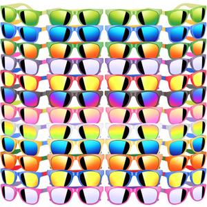 48 Pack Kids Sunglasses Bulk for Party Favors, 16 Colors Neon Sunglasses with UV400 Protection, Gift for Classroom, School Prizes Goodie Bags Stuffers, Kid Birthday, Beach, Summer Pool Party Supplies