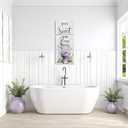 sechars Best Seat in the House Wall Art Funny Bathroom Signs Pictures Painting Modern Purple Bathroom Wall Decor (Purple)