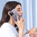 luolnh Compatible with iPhone 14 Pro Max Case with Flowers,for Girly Women,Shockproof Clear Floral Pattern Hard Back Cover for iPhone 14 Pro Max 6.7 inch 2022(Blue Purple wildflower)