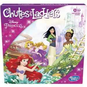 Hasbro Gaming Chutes and Ladders: Disney Princess Edition Board Game for Kids Ages 3 and Up, Preschool Game for 2-4 Players