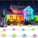 INZIDOL Permanent Outdoor Lights, 200FT RGB Waterproof Lights for House, IP67 Smart LED Light with App/ Remote Control for Garden Decor, Party, Holidays, Birthday