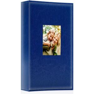Ywlake Photo Album 4x6 300 Pockets, Leather Photo Albums Holds 300 Horizontal Only Pictures Blue