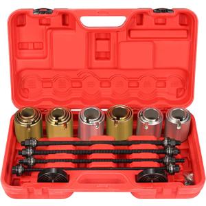 26pcs Universal Press and Pull Sleeve Kit Bushes Bearings Kit Bushing Installation and Removal Tool Set