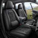 Fit for Chevy Colorado Seat Covers 2015-2026 Full Set 5 Seats | Faux Leather Seat Protectors, Waterproof, Scratch Resistant, Airbag Compatible, All-Weather Truck Interior Protection, Black
