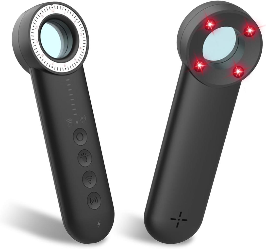 2025 Latest Upgraded Version Hidden Camera Detectors, 5 Levels Sensitivity Camera Detector Spy Camera Finder, Hidden Bug and Camera Detector, GPS Tracker Detector for Car, Home, Travel, Hotel, Office