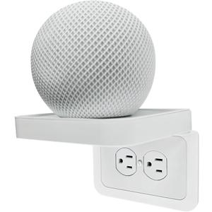 Wall Outlet Shelf,Bathroom Wall Shelves with Cord Storage,Smart Home Organizer,Wall Mount for Google Home,Homepod Mini,Echo DOT,Smartspeakers,Toothbrush (Standard-Horizontal)