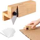 2 x Cardboard Cutter for Cat Scratchers with 10 Blades, Used to Cut 1.6" Wide Cardboard Strips, Corrugated Board Strip Cutter Tool for DIY Cat Scratchers, Wooden Handle