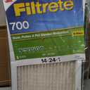 Filtrete 16x24x1 AC Furnace Air Filter, MPR 700, MERV 8, Tough on Pollen, Easy on Airflow, 3-Month Pleated 1-Inch Electrostatic Air Cleaning Filter, 6-Pack (Actual Size 15.81 x 23.81 x 0.81 in)