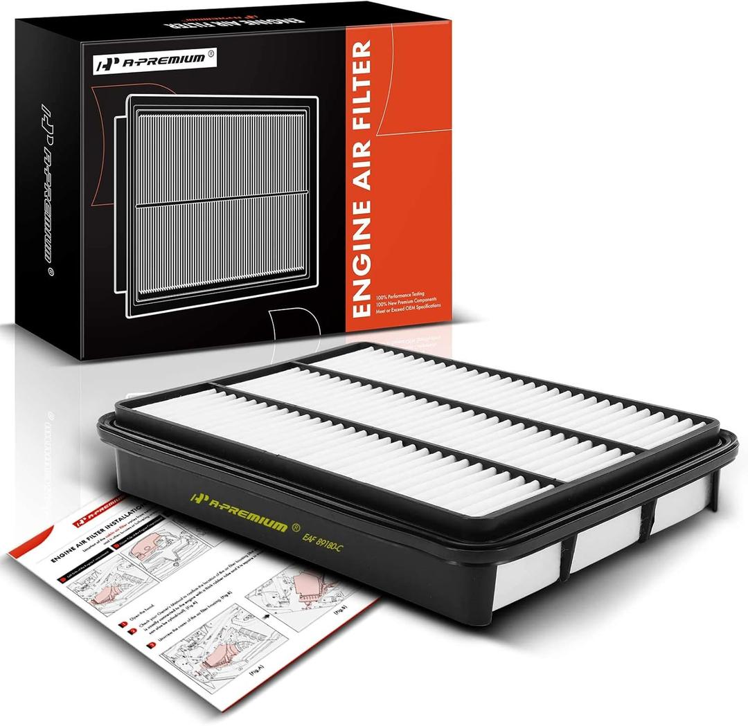A-Premium Engine Air Filter Compatible with Toyota 4Runner 2003-2010, Land Cruiser 1998-2007, Sequoia 2001-2007, Tundra 2000-2006 & Lexus GX470, LX470, 2.7L 3.4L 4.7L