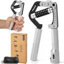 Fitense Grip Strength Trainer - Adjustable Hand Gripper Strengthener 8 Levels 50-225 lbs with Counter, Hand Grip Exerciser Wrist Strengtheners, Forearm, Finger & Hand Strength Training for Athletes, Climbers & Rehabilitation
