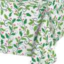 Creative Converting 013704 Plastic Banquet Table Roll, Holly, 50'