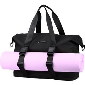 SMILING BUDDHA Yoga Mat Bag for Women - Large Caryall Shoulder Tote for Gym, Yoga, Pilates, Office, Travel, Weekender Bag