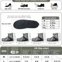 Waterproof Rain Shoe Covers for Men and Women (Medium, Blackish Green)