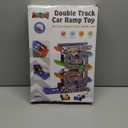 aotipol Toddler Toys for 2 3 Year Old Boy Girl, Double-Track Car Ramp Toy with Pull-Out Parking Lots & 10 Mini Cars, Montessori Toy Birthday Gifts for Toddlers Boys Girls Age 18+ Month Old, New Track