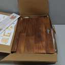 Sunhoo Bread Box for Kitchen Countertop Wooden Bread Storage Container Bin 2 Layer Breadbox Holder Large Capacity Keeper Vintage Farmhouse Food Organizer Pantry Shelf Acrylic Window (Brown)