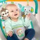 Bright Starts Comfy Baby Bouncer Soothing Vibrations Infant Seat - Taggies, Music, Removable Toy-Bar, 0-6 Months Up to 20 lbs (Jungle Vines)