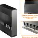 Magnetic Universal Knife Block Holder, Magnetic Aluminum Knife Holder for Refrigerator with Slots for Scissors and Sharpening Rod Storage Stand Display Unique Slot Design to Protect Blade