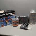 Sunlite Sports Water Weights Pool Exercise Dumbbells, Water Aerobic Equipment, High-Density EVA-Foam Dumbbell with Handle Strip, Aqua Therapy, Pool Fitness, Water Exercise, Set of 2, Aqua Blue Performance Set with Pull Buoy, Large