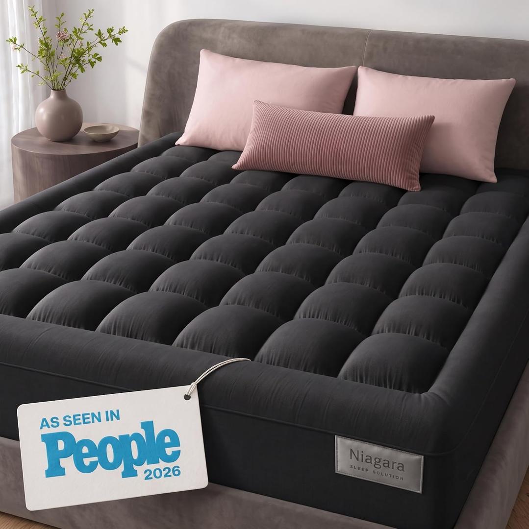 Niagara Sleep Solution 100% Cotton Top Full Size Mattress Pad, Pillow Top