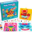 Educational Insights Pom Pom Kit - Arts and Crafts for Kids, Mess Free Crafting Supplies & Projects, Preschool Creativity, DIY Sensory Activity for Toddlers, Fun Gift for Girls and Boys Ages 5+